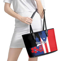 Boricua Leather Tote Bag Puerto Rico El Morro Flag Style - Wonder Print Shop