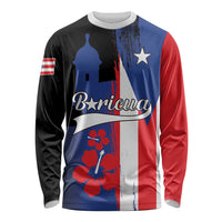 Personalized Boricua Long Sleeve Shirt Puerto Rico El Morro Flag Style - Wonder Print Shop