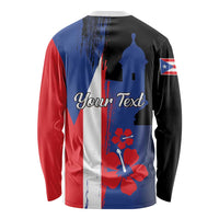 Personalized Boricua Long Sleeve Shirt Puerto Rico El Morro Flag Style - Wonder Print Shop