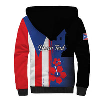 Personalized Boricua Sherpa Hoodie Puerto Rico El Morro Flag Style - Wonder Print Shop