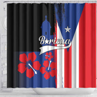 Boricua Shower Curtain Puerto Rico El Morro Flag Style