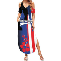 Personalized Boricua Summer Maxi Dress Puerto Rico El Morro Flag Style - Wonder Print Shop