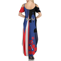 Personalized Boricua Summer Maxi Dress Puerto Rico El Morro Flag Style - Wonder Print Shop