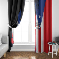Boricua Window Curtain Puerto Rico El Morro Flag Style - Wonder Print Shop