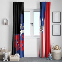 Boricua Window Curtain Puerto Rico El Morro Flag Style - Wonder Print Shop