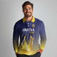 Custom Jaffna Cricket Kings Long Sleeve Polo Shirt The Kings Of The North - Wonder Print Shop