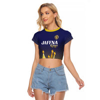 Custom Jaffna Cricket Kings Raglan Cropped T Shirt The Kings Of The North - Wonder Print Shop