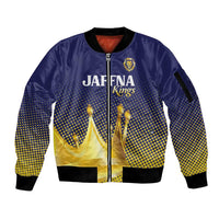 Custom Jaffna Cricket Kings Sleeve Zip Bomber Jacket The Kings Of The North - Wonder Print Shop