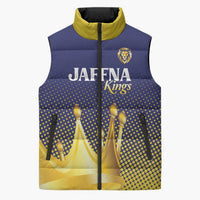 Custom Jaffna Cricket Kings Sleeveless Puffer Jacket The Kings Of The North - Wonder Print Shop