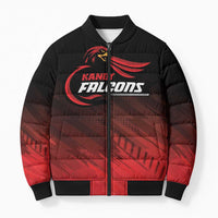 Custom Kandy Cricket Falcons Bomber Puffer Jacket Ready to Roar and Soar - Wonder Print Shop