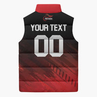 Custom Kandy Cricket Falcons Sleeveless Puffer Jacket Ready to Roar and Soar - Wonder Print Shop