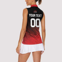 Custom Kandy Cricket Falcons Women Sleeveless Polo Shirt Ready to Roar and Soar - Wonder Print Shop