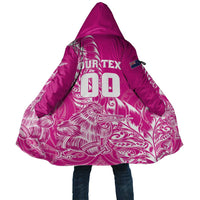 Custom New Zealand Rugby Silver Fern Cloak Aotearoa Kiwi Maori Pink Version - Wonder Print Shop