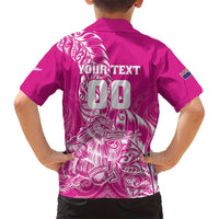 Custom New Zealand Rugby Silver Fern Hawaiian Shirt Aotearoa Kiwi Maori Pink Version - Wonder Print Shop