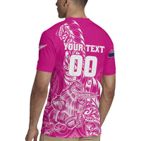 Custom New Zealand Rugby Silver Fern Rugby Jersey Aotearoa Kiwi Maori Pink Version - Wonder Print Shop