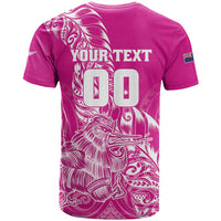 Custom New Zealand Rugby Silver Fern T Shirt Aotearoa Kiwi Maori Pink Version - Wonder Print Shop
