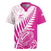 Custom New Zealand Rugby Silver Fern Rugby Jersey Aotearoa Maori Pink Version - Wonder Print Shop