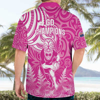 New Zealand Silver Fern Rugby All Pink Hawaiian Shirt Maori Tiki Player With Ta Moko Tribal - Wonder Print Shop