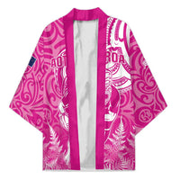 New Zealand Silver Fern Rugby All Pink Kimono Maori Tiki Player With Ta Moko Tribal - Wonder Print Shop