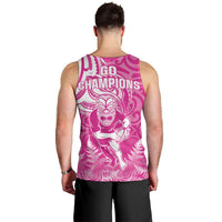 New Zealand Silver Fern Rugby All Pink Men Tank Top Maori Tiki Player With Ta Moko Tribal - Wonder Print Shop