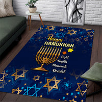 Hanukkah Festival Area Rug Eight Nights Menorah Dreidel - Wonder Print Shop