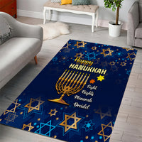 Hanukkah Festival Area Rug Eight Nights Menorah Dreidel - Wonder Print Shop