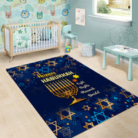 Hanukkah Festival Area Rug Eight Nights Menorah Dreidel - Wonder Print Shop