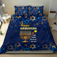 Hanukkah Festival Bedding Set Eight Nights Menorah Dreidel - Wonder Print Shop