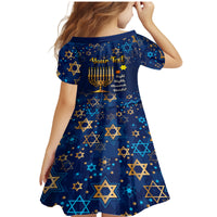 Personalised Hanukkah Festival Family Matching Mermaid Dress and Hawaiian Shirt Eight Nights Menorah Dreidel - Wonder Print Shop