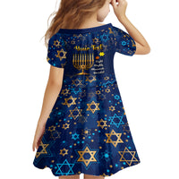 Personalised Hanukkah Festival Family Matching Summer Maxi Dress and Hawaiian Shirt Eight Nights Menorah Dreidel - Wonder Print Shop