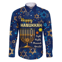 Personalised Hanukkah Festival Family Matching Summer Maxi Dress and Hawaiian Shirt Eight Nights Menorah Dreidel - Wonder Print Shop