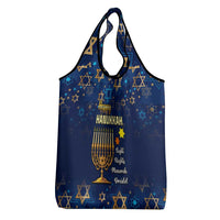 Personalised Hanukkah Festival Grocery Bag Eight Nights Menorah Dreidel