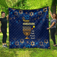 Hanukkah Festival Quilt Eight Nights Menorah Dreidel - Wonder Print Shop