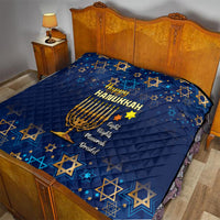 Hanukkah Festival Quilt Eight Nights Menorah Dreidel - Wonder Print Shop