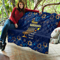 Hanukkah Festival Quilt Eight Nights Menorah Dreidel - Wonder Print Shop