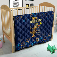 Hanukkah Festival Quilt Eight Nights Menorah Dreidel - Wonder Print Shop