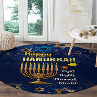 personalised-hanukkah-festival-round-carpet-eight-nights-menorah-dreidel