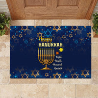 Hanukkah Festival Rubber Doormat Eight Nights Menorah Dreidel - Wonder Print Shop