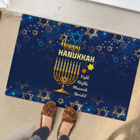 Hanukkah Festival Rubber Doormat Eight Nights Menorah Dreidel - Wonder Print Shop