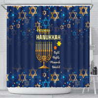 personalised-hanukkah-festival-shower-curtain-eight-nights-menorah-dreidel