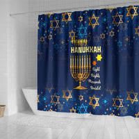personalised-hanukkah-festival-shower-curtain-eight-nights-menorah-dreidel