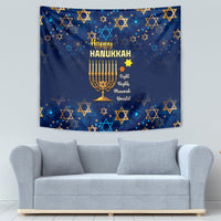 Hanukkah Festival Tapestry Eight Nights Menorah Dreidel - Wonder Print Shop