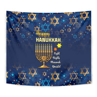 Hanukkah Festival Tapestry Eight Nights Menorah Dreidel - Wonder Print Shop