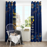 Hanukkah Festival Window Curtain Eight Nights Menorah Dreidel - Wonder Print Shop