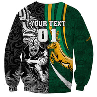 Custom New Zealand and South Africa Rugby Sweatshirt Silver Fern Protea Pattern World Cup 2023 - Wonder Print Shop