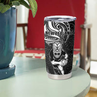 New Zealand and South Africa Rugby Tumbler Cup Silver Fern Protea Pattern - Wonder Print Shop