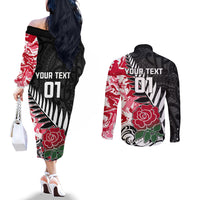 custom-new-zealand-and-england-rugby-couples-matching-off-the-shoulder-long-sleeve-dress-and-long-sleeve-button-shirt-silver-fern-with-red-rose-world-cup-2023