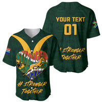 Custom South Africa Rugby Baseball Jersey Stronger Together Stronger Forever Bokke World Cup 2023 - Wonder Print Shop