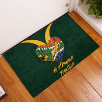 Custom South Africa Rugby Rubber Doormat Stronger Together Stronger Forever Bokke World Cup 2023 - Wonder Print Shop