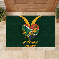 Custom South Africa Rugby Rubber Doormat Stronger Together Stronger Forever Bokke World Cup 2023 - Wonder Print Shop